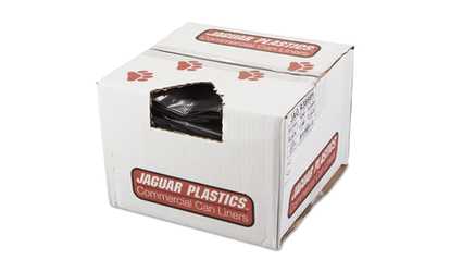 Jaguar Plastics Repro LowDensity Can Liners, Black, 100Carton