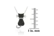 Black Diamond Accent Cat Necklace - Second Medium
