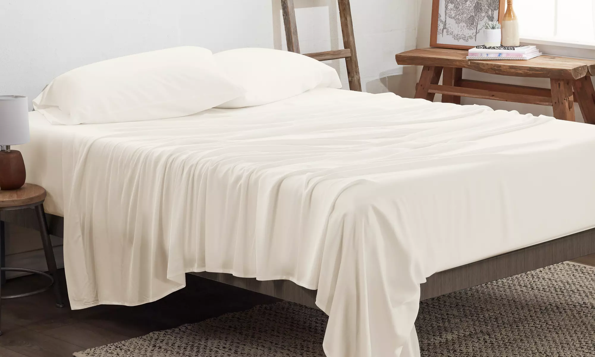 Merit Linens Premium Bamboo 4 Piece Luxury Bed Sheet Set