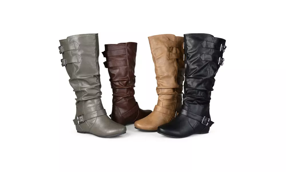 Journee Collection Womens Extra Wide Calf Buckle Boots - Primary Image