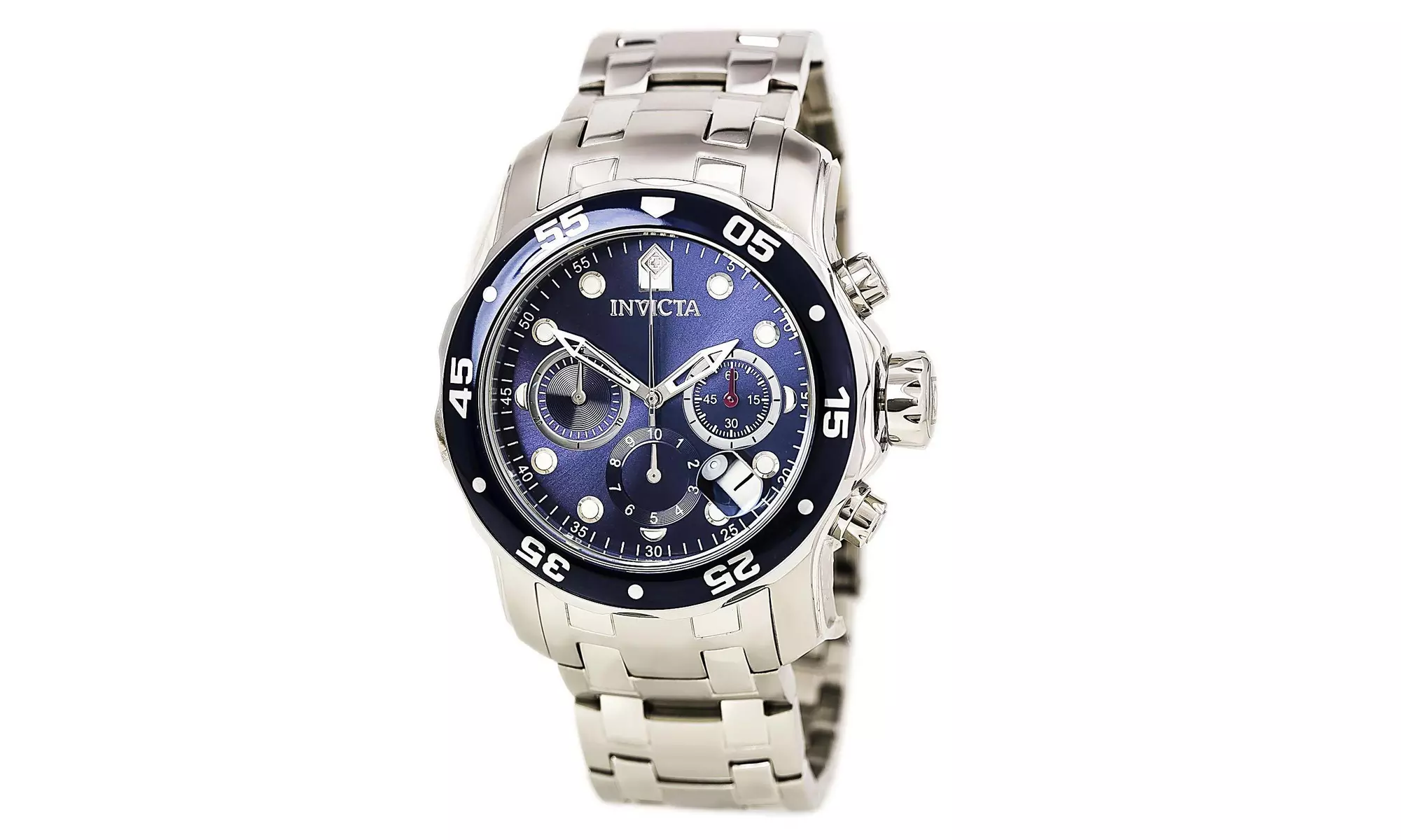 Invicta 0070 Men's Pro Diver Blue Dial Chronograph Stainless Steel Dive Watch - Primary Image