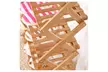 Natural Bamboo 3-Tier Shoe Rack Entryway Wood Color Shoe Rack - Second Medium