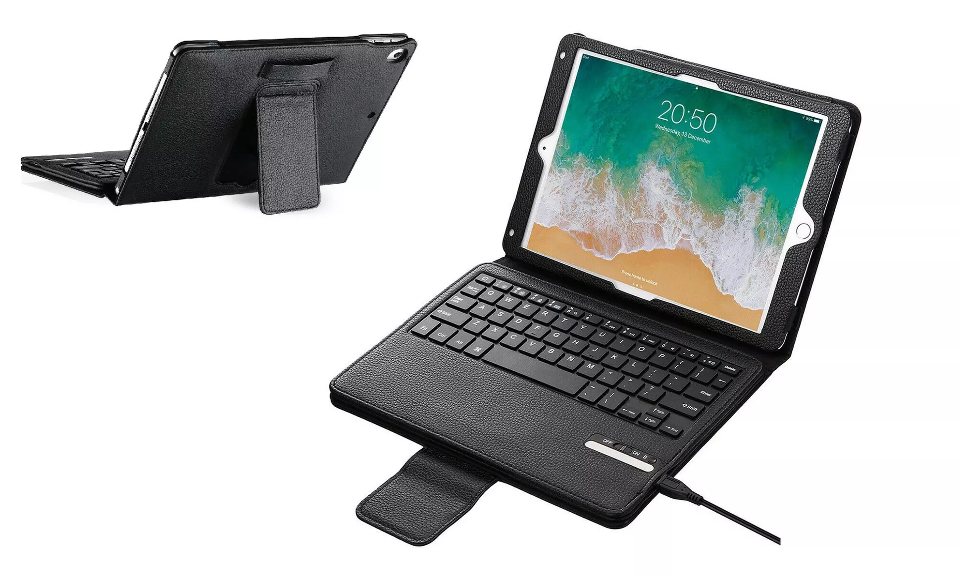 Apple iPad Pro 9.7 Air 1 2 Folio Case Cover with Wireless Backlit Keyboard - Primary Image