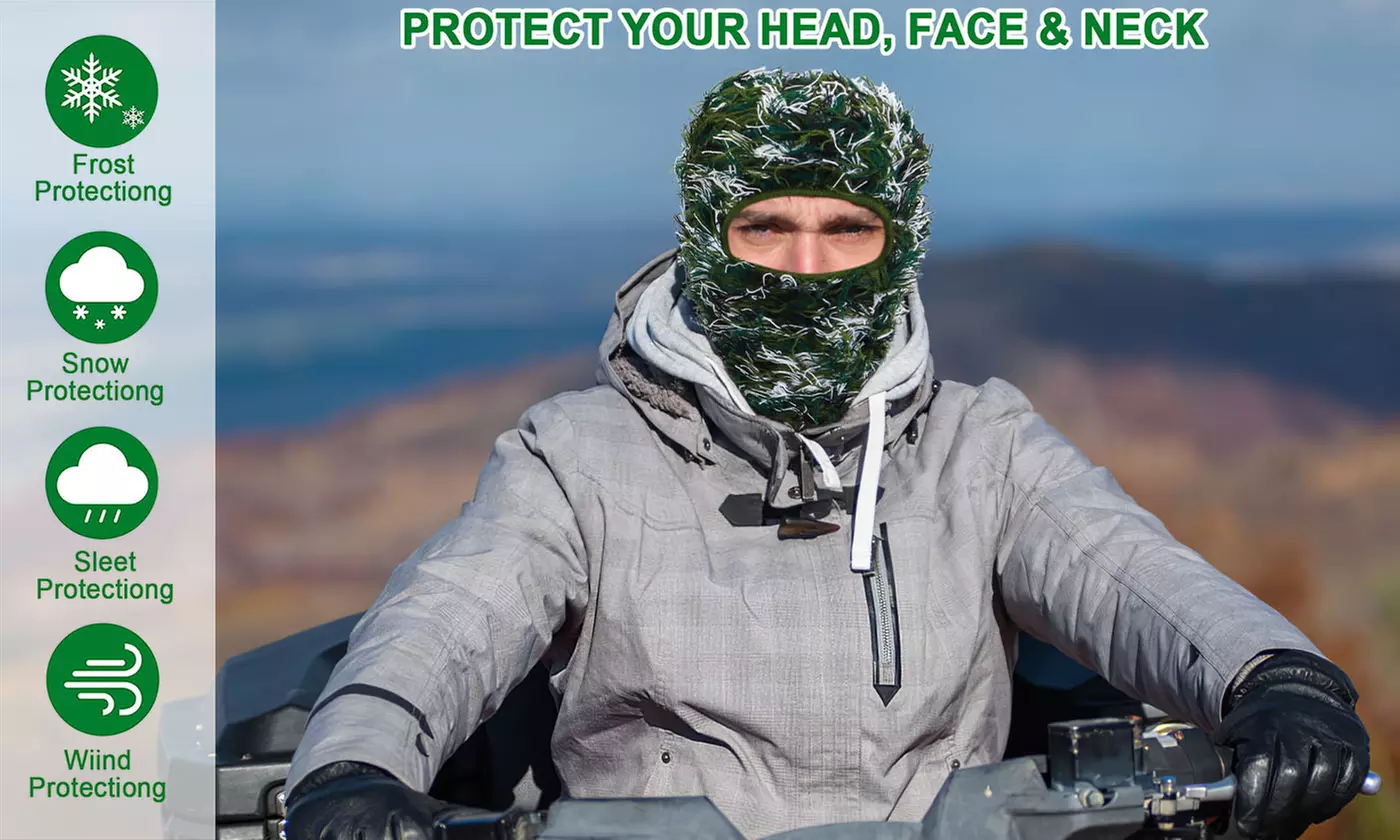 Shiesty Distressed Knitted Balaclava Windproof Full Face Mask 