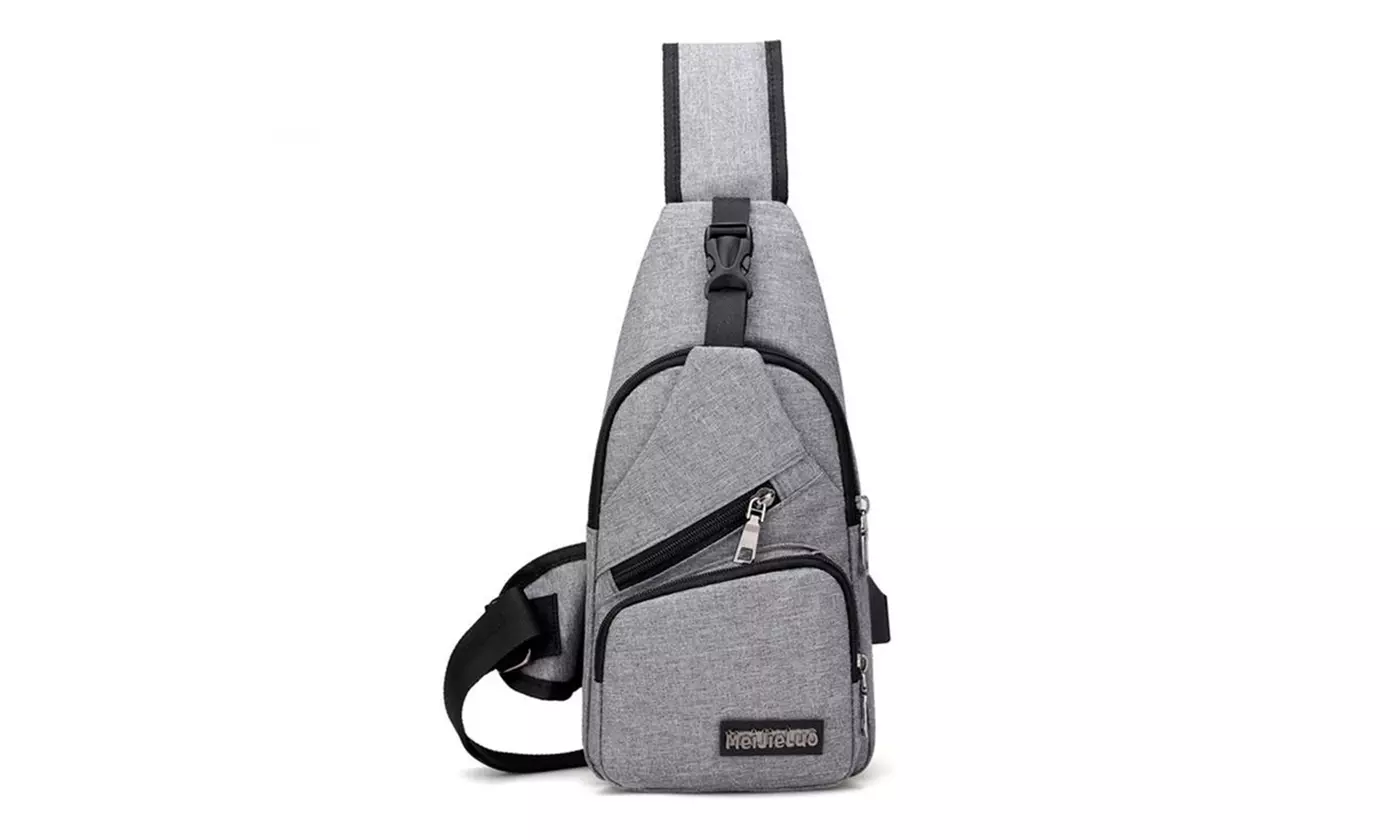 Unisex Sling Bag Shoulder Chest Crossbody Bag Hiking Travel Backpack