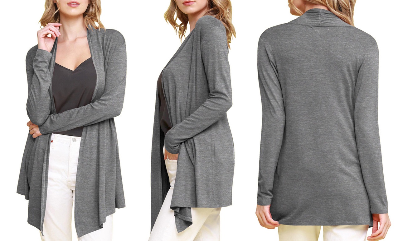Open Front Cardigan S-3X by Made By Johnny Plus Size Sweater  