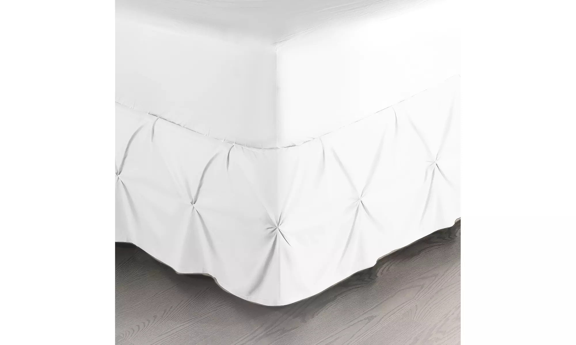 Nestl Pinch Pleat Bed Skirt - 14 inch Tailored Drop Pintuck Dust Ruffle