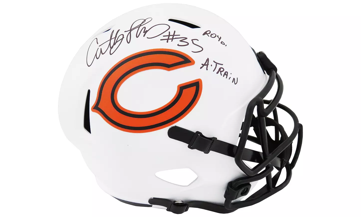 Anthony Thomas Signed Bears Lunar Riddell Full Size Rep Helmet w/A-Train, ROY - Primary Image