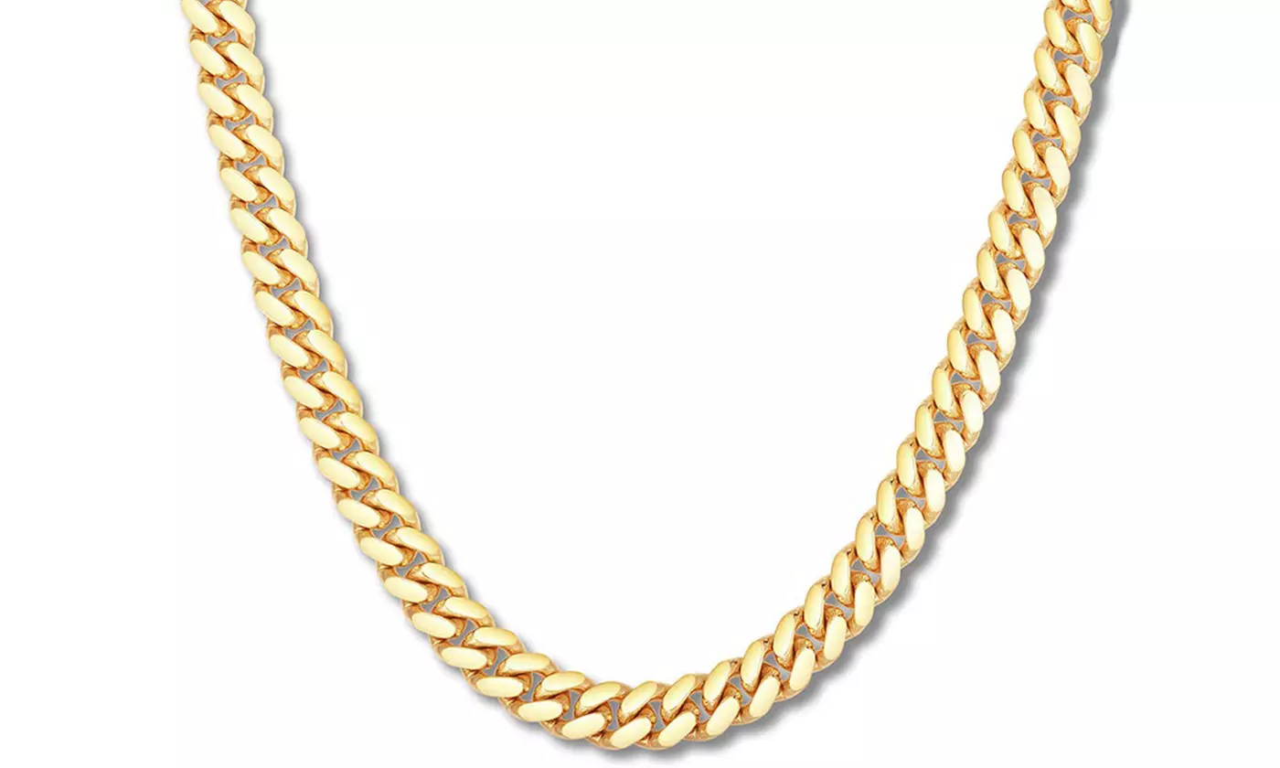 10K Yellow Gold Hollow Miami Cuban Link Chain- 6.8mm  - Primary Image