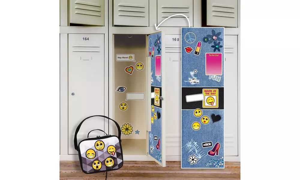 Denim Locker Decal & Emoji Patches - Second Medium