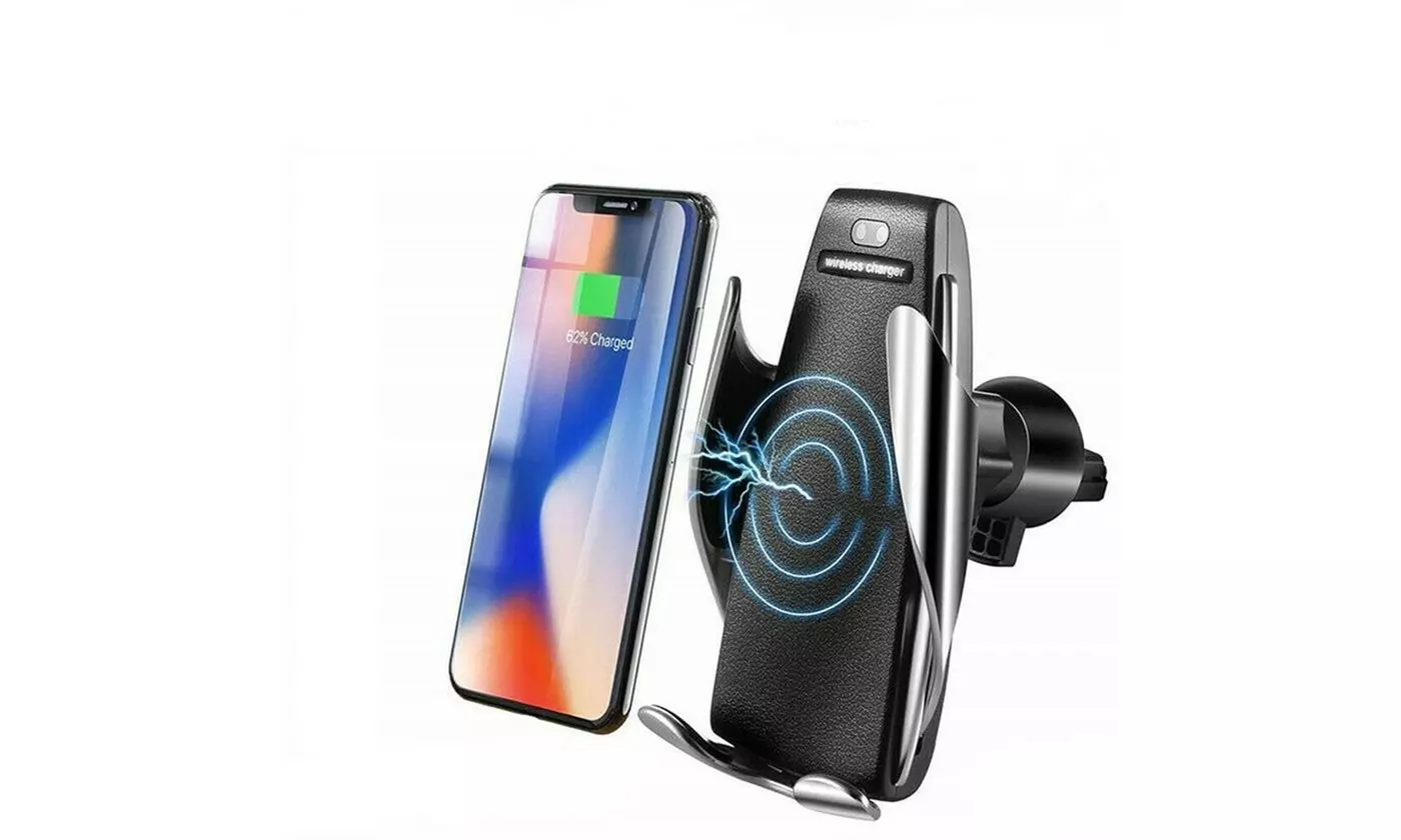 Automatic Clamping Wireless Car Charger Fast Charging Mount For iPhone Samsung - Primary Image