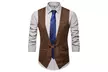 Men's V-neck Design Waistcoat  Fashion Jacket Vests Causal Suit Vest - Second Medium