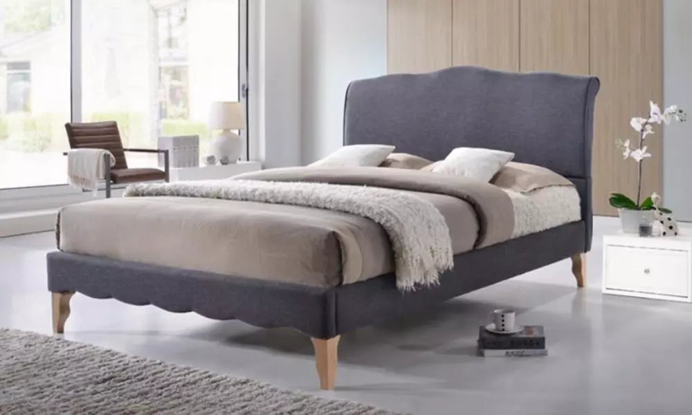 Baxton Studio Fannie French Modern Classic-Style Upholstered Full, Queen, or King Platform Bed - Primary Image