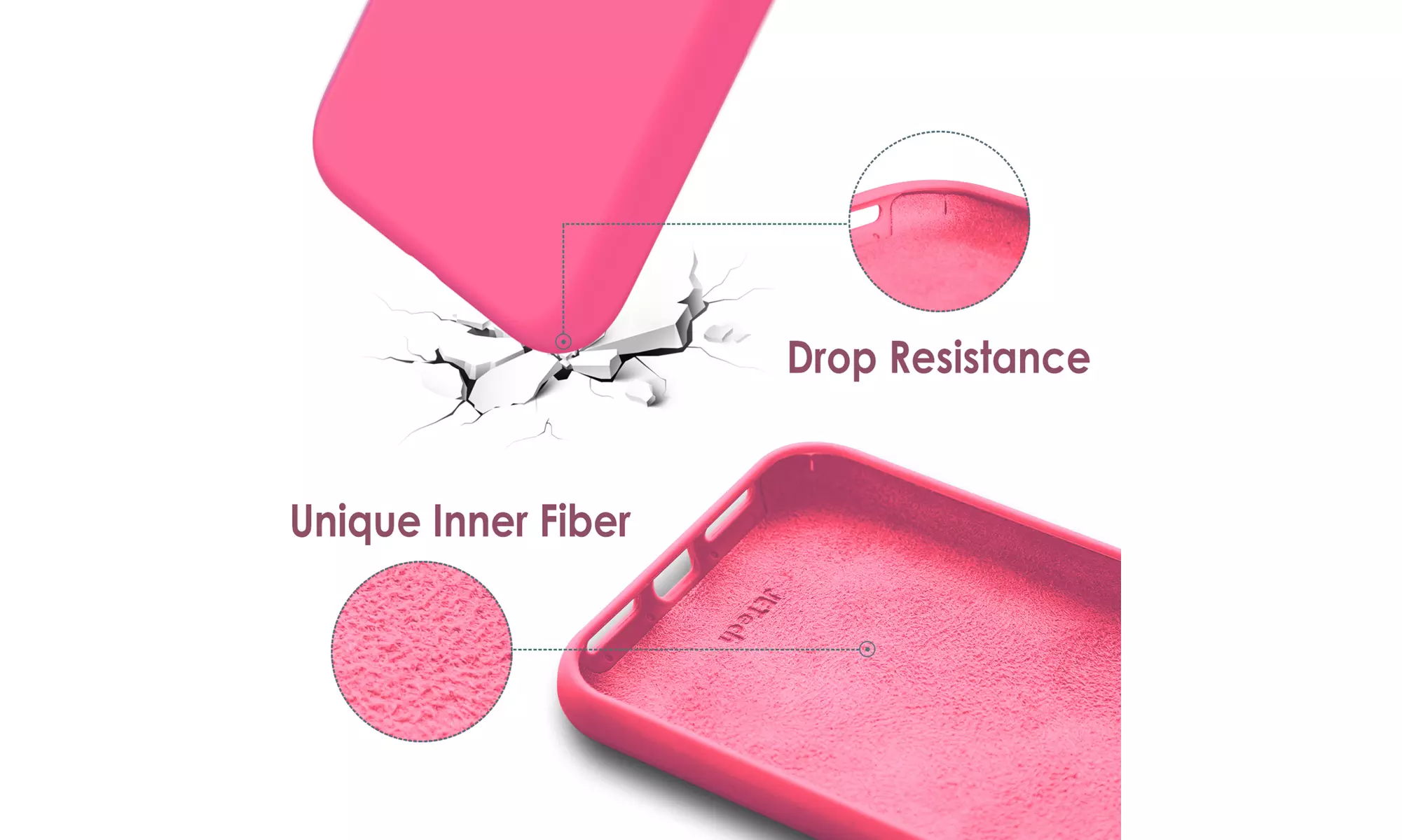 Silicone Case for iPhone 7/8, iPhone SE 3/2, Silky-Soft Touch Shockproof Case