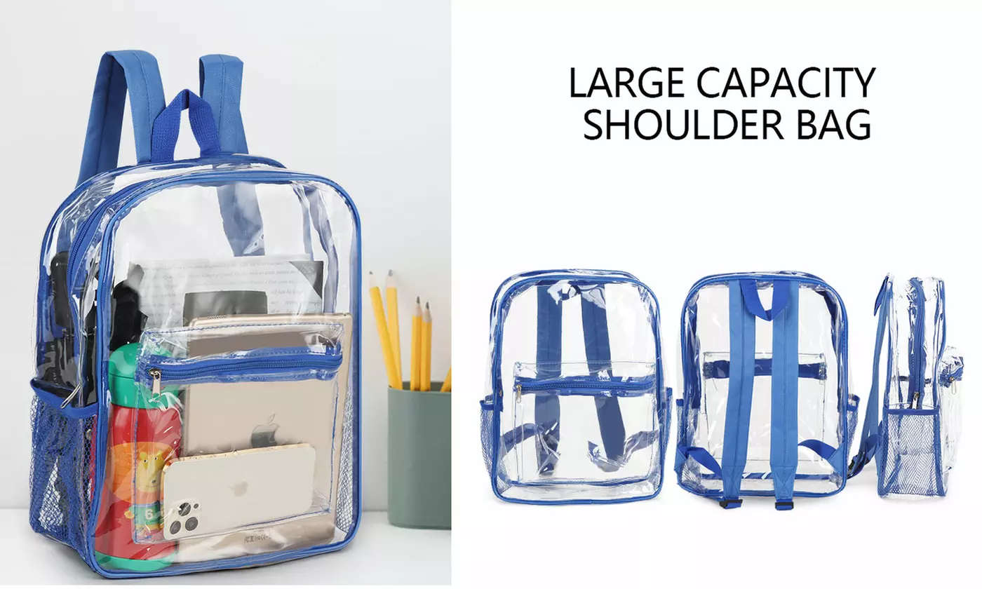 Clear Backpack Duty PVC Transparent Shoulder School Bag