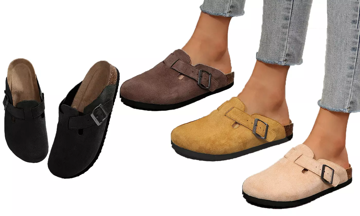 Women's Clogs Suede Slippers Lightweight Clogs