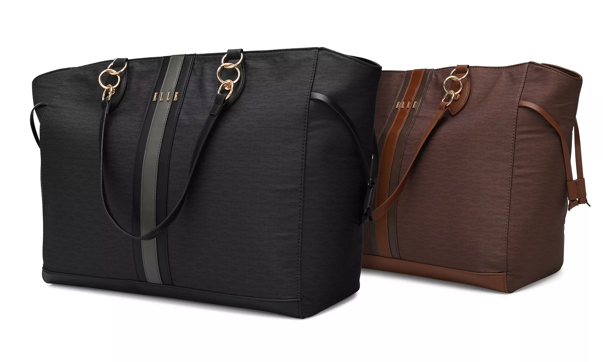ELLE Eleganza Monogram Weekender Tote Bag 32L
