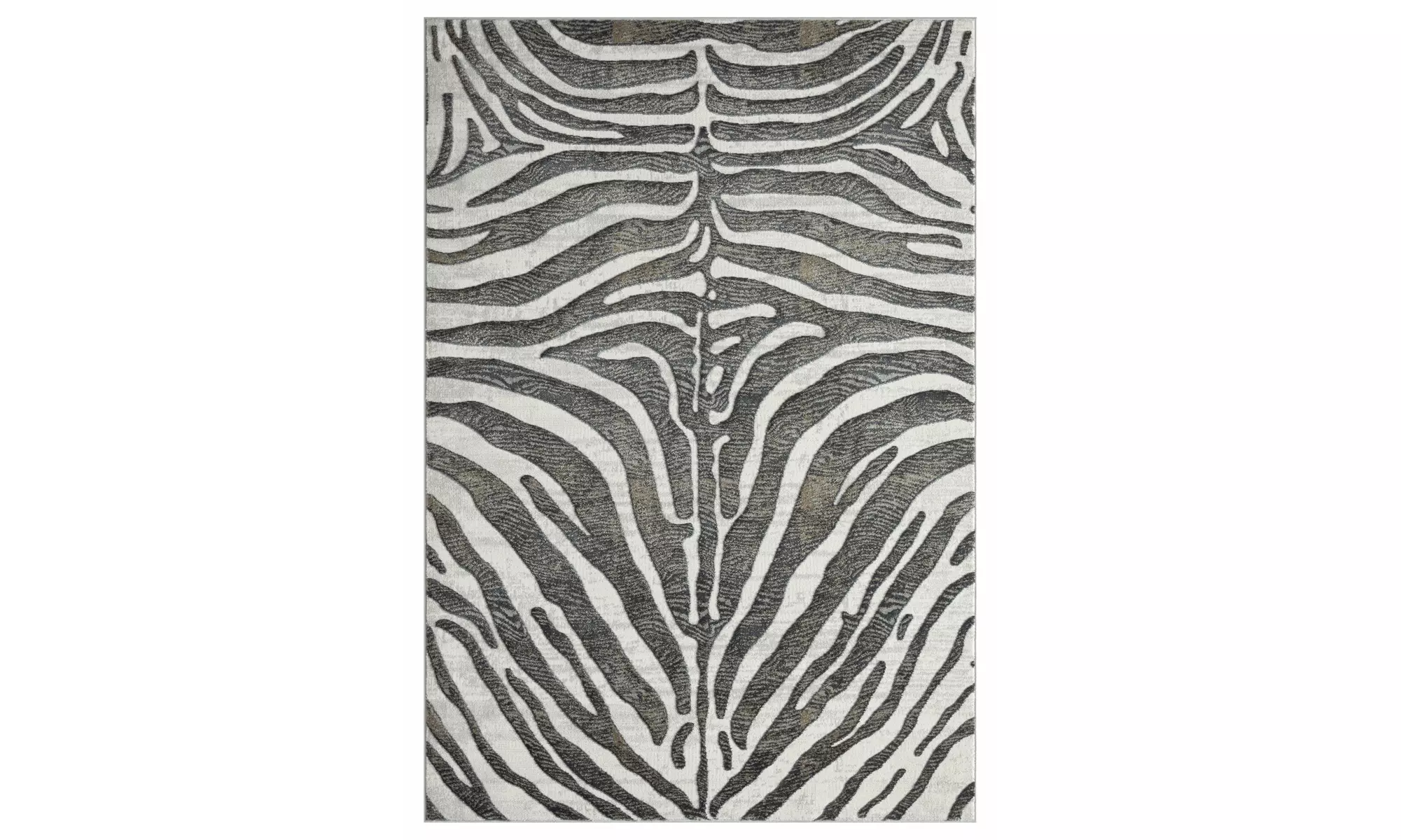 Abani Nova NOV170B Grey Brown Zebra Print Area rug - Primary Image