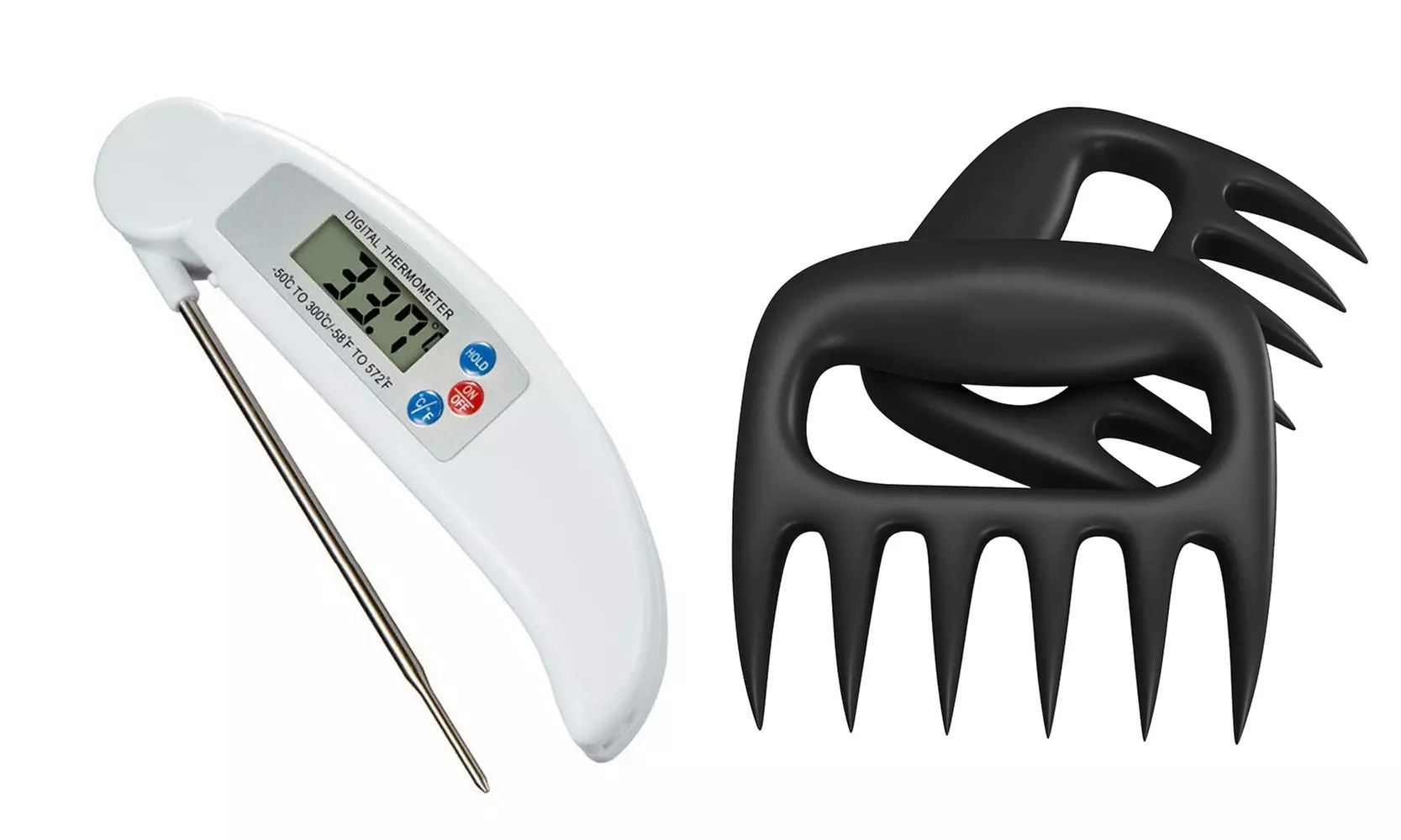 ProThermo Instant-Read Digital Meat and Poultry Thermometer and Meat Claws