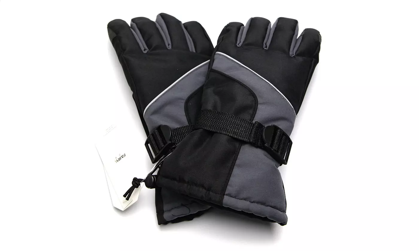 Men Waterproof Winter Ski Snowboard Gloves for Skiing Snowboad Shoveling Outdoor