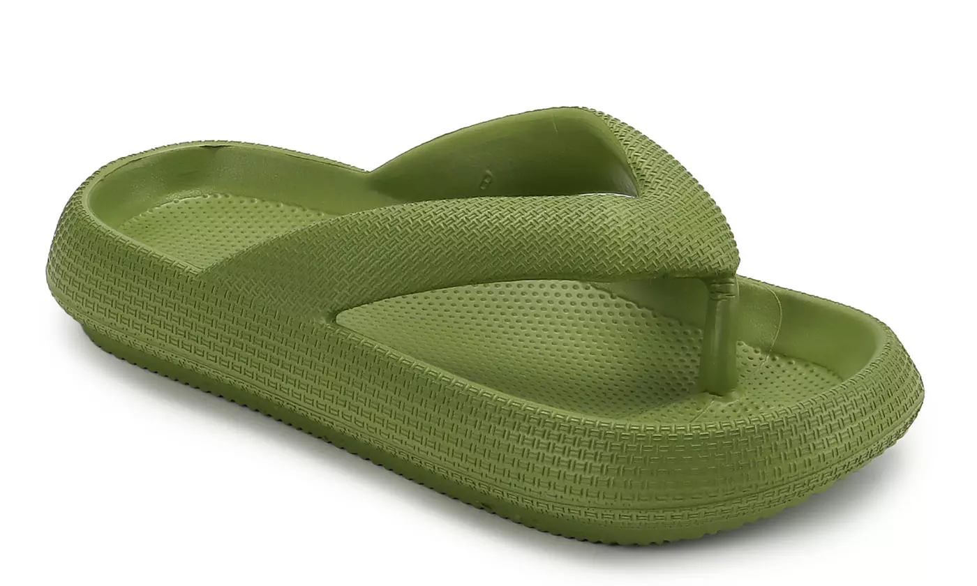 Womens Orthotic Flip Flops Thong Sandals Pillow Slippers With Arch Support