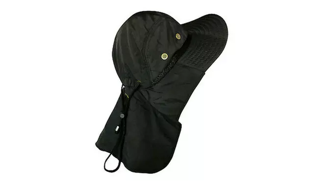 Men Women Boonie Hat With Neck Flap Fishing Hiking Outdoor UV Protection Sun Hat - Second Medium