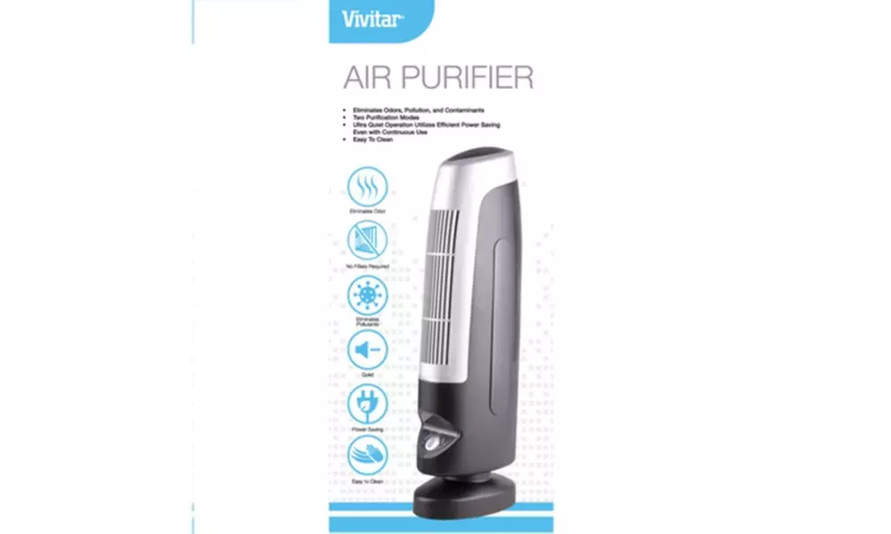 Vivitar Home 2-in-1 Quiet Room Air Purifier and Ionizer, 27 inches - Second Medium