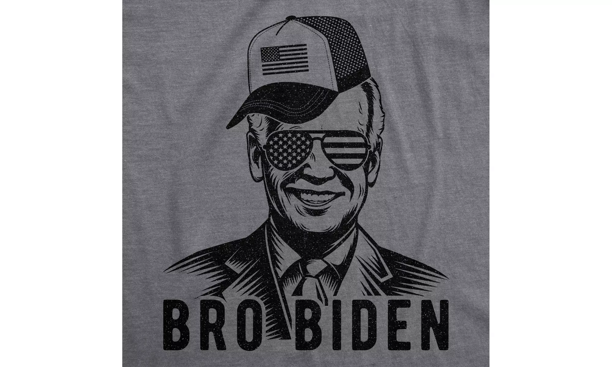 Mens Bro Biden Tshirt Funny USA American Flag President Joe Biden Graphic Tee - Second Medium