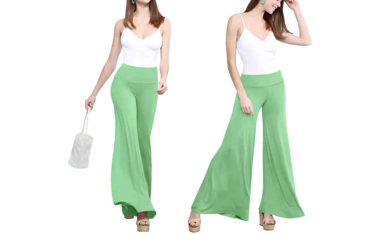 Made by Johnny Women's Casual Comfy Wide Leg Palazzo Pants