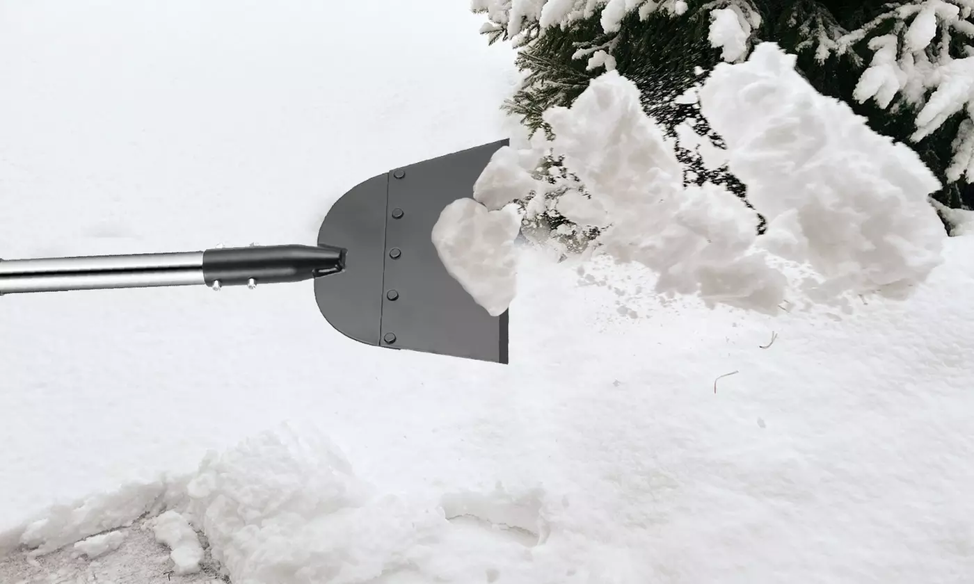 iMounTEK 54" Flat Snow Shovel & Ice Scraper with Manganese Steel Ice Chopper