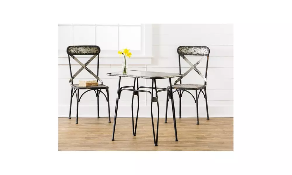 Galvanized Metal Table or Set of 2 Chairs - Primary Image