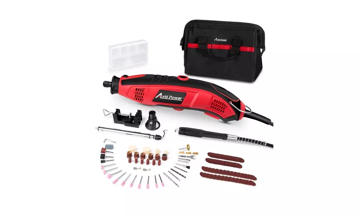 Avid Power Rotary Tool Kit 1.5 Amp with 110pcs Accessories, Variable Speed - Second Medium