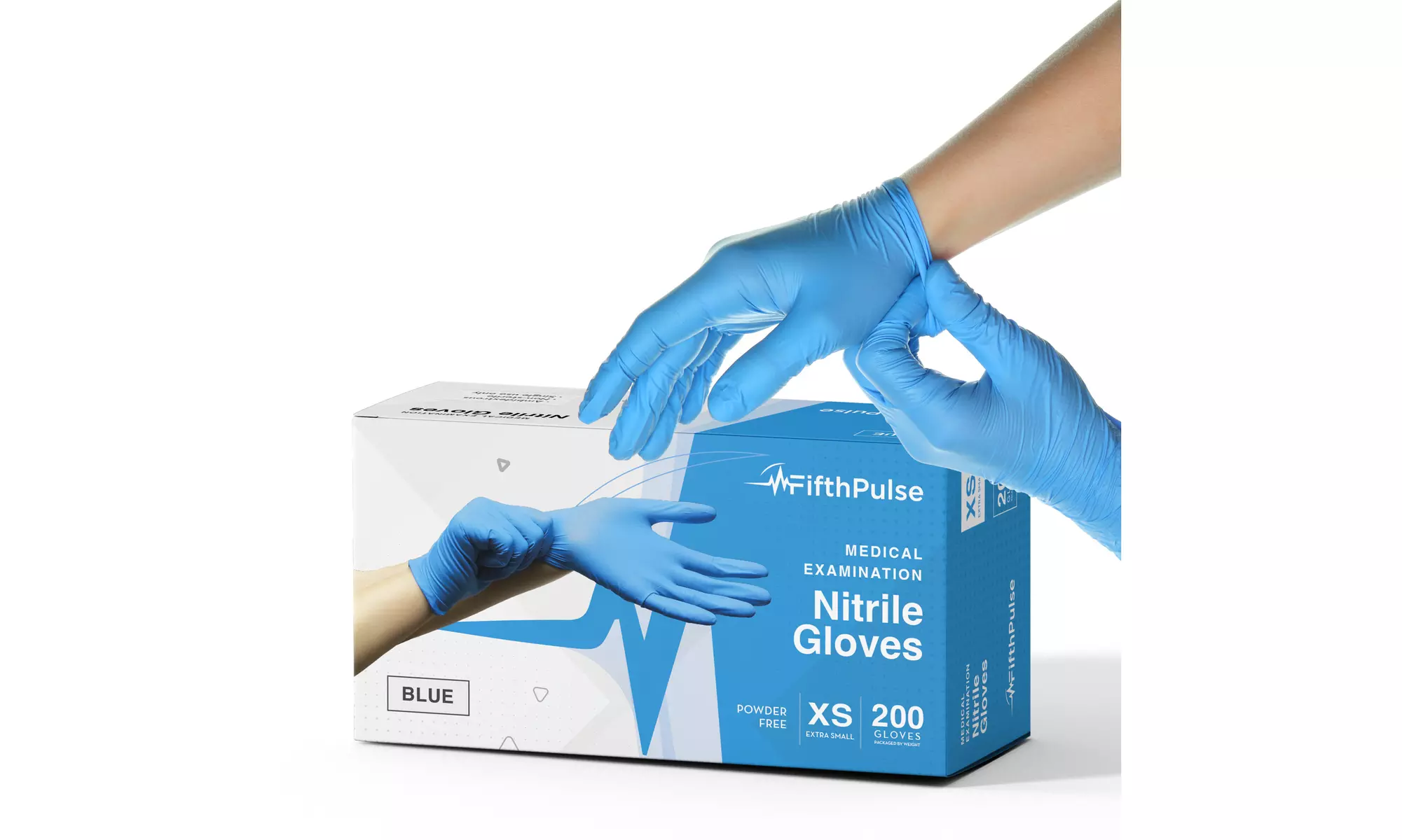 Fifth Pulse Nitrile Exam Latex Free & Powder Free Gloves - Box of 200 