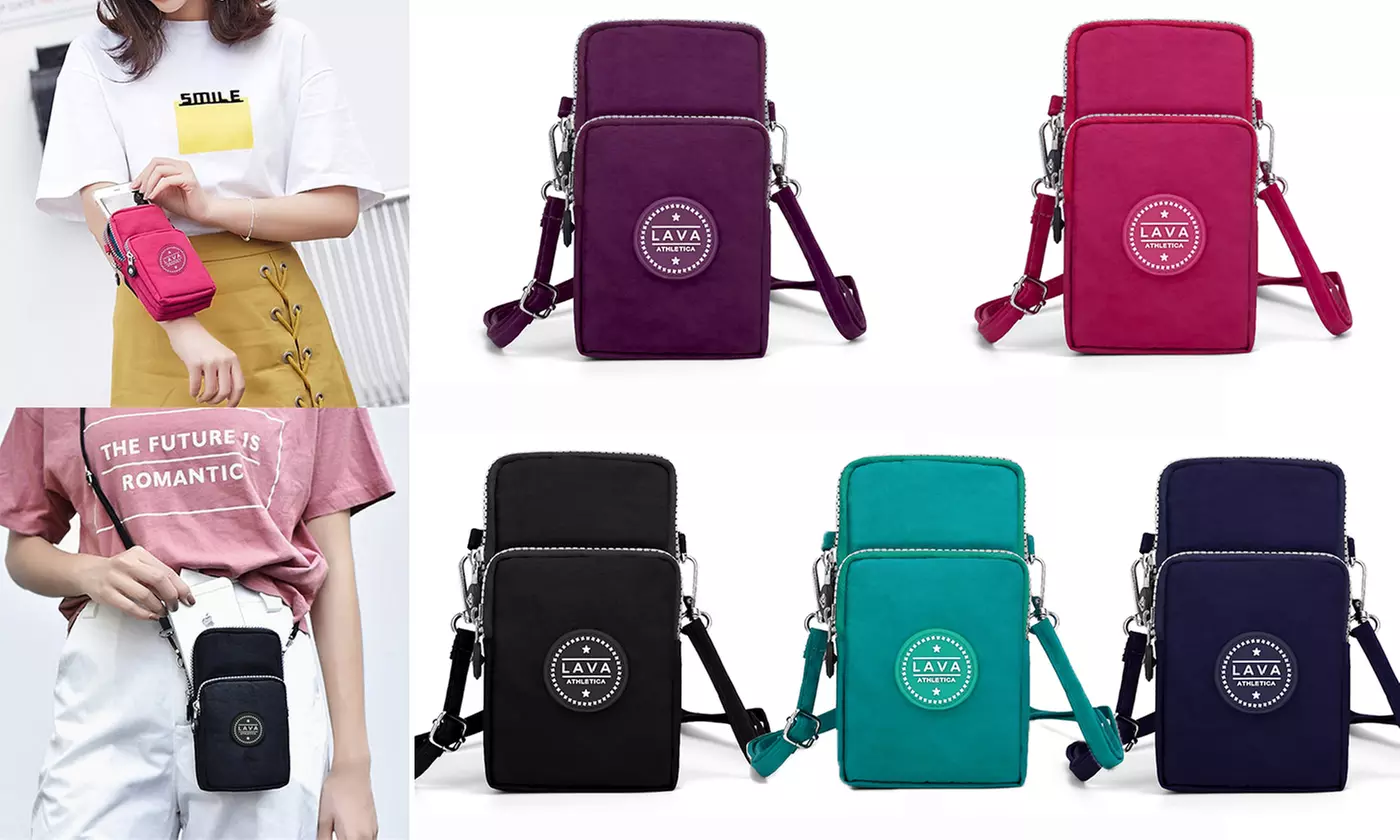 Crossbody Cell Phone Purse Wallet Sling Bag Shoulder Strap Sports Armband Bag