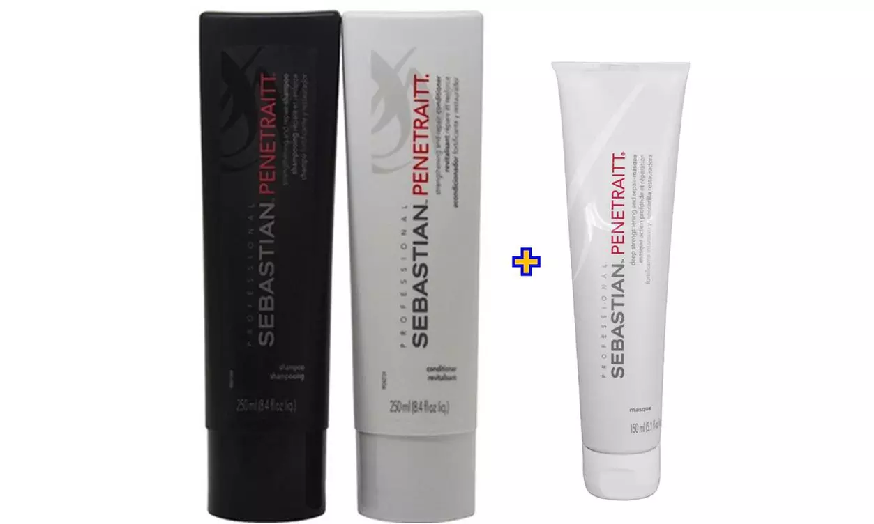 Sebastian Drench/Penetraitt Shampoo & Conditioner 8.4 oz Duo with Treatment - Second Medium