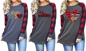 Women's Valentine's Day Tunic Tops (S-2XL)