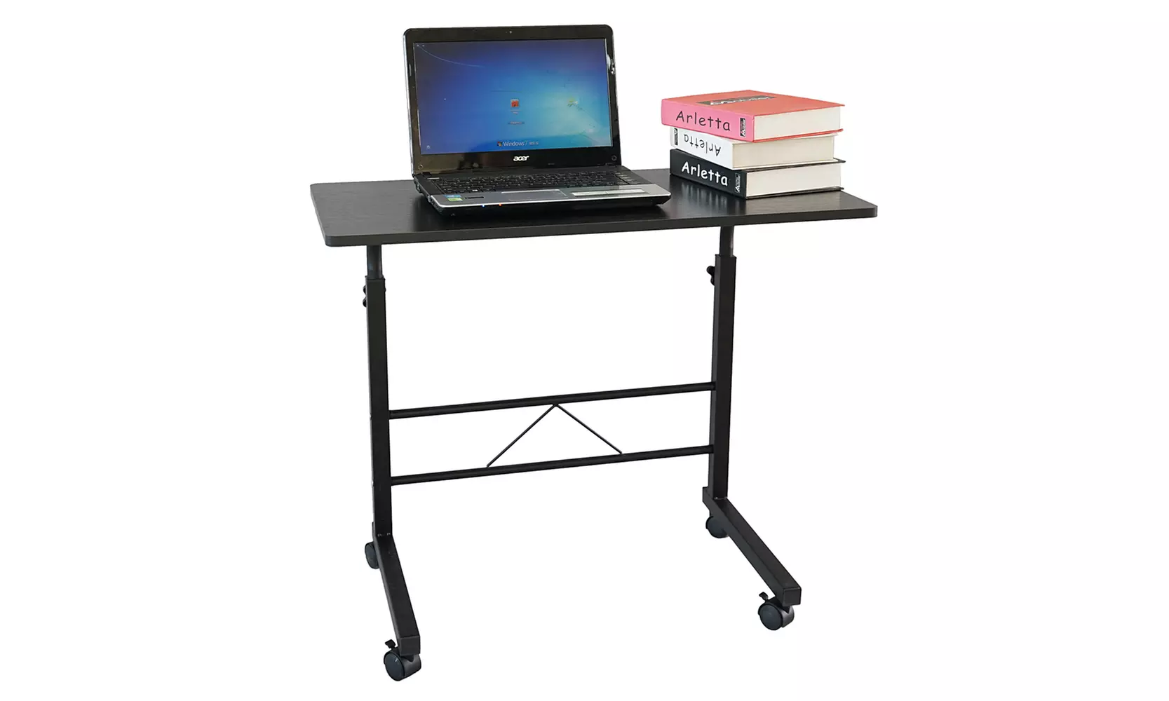 Adjustable Sofa Side Table with Wheels Portable Laptop Computer Desk - Primary Image