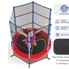 Image 6: Costway Youth Jumping Round Trampoline 55'' Exercise W/ Safety Pad Enclosure