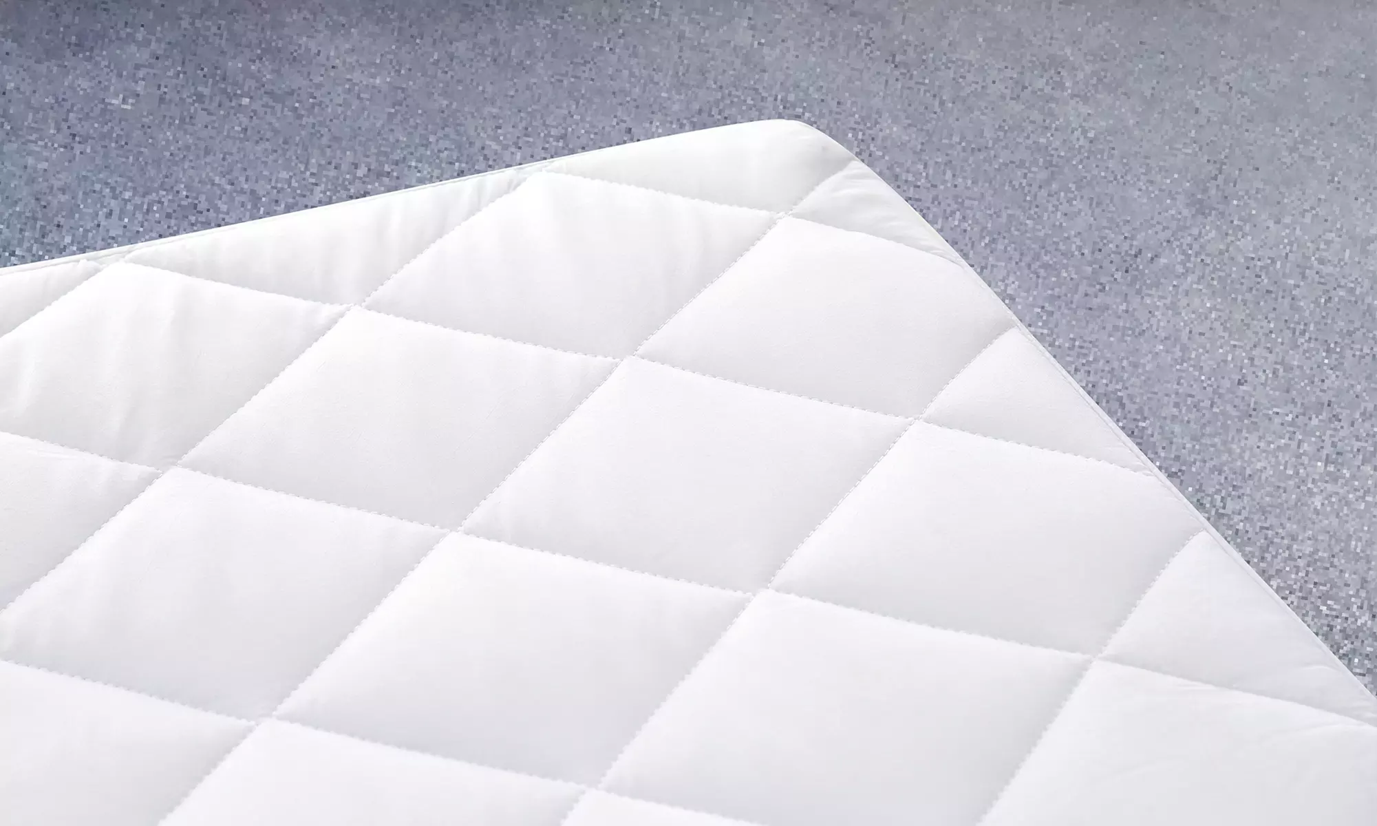 Lux Decor 16 In. Deep Pocket Mattress Pad Diamond Quilted Fitted Mattress Topper - Second Medium