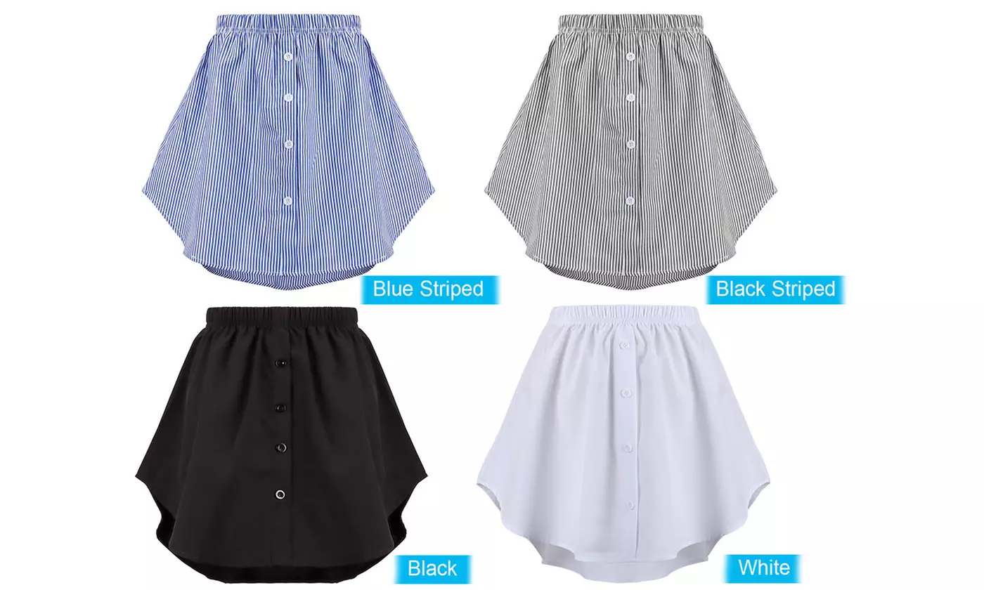 Women Mini Skirt Shirt Shirt Extenders Layering Shirt Extenders 