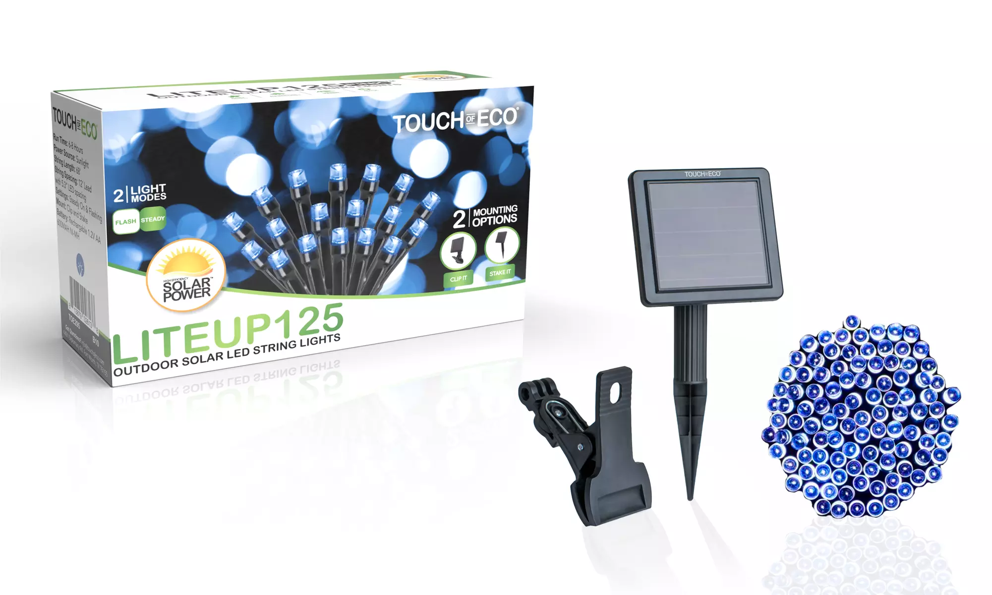 125LED Solar Powered String Lights. Multiple Colors & Quantities Available. 