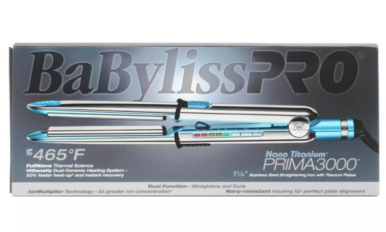 BaByliss Pro Nano Titanium Prima 3000 Flat Iron 1 1/4 Inches, 2 Day Air FREE - Primary Image