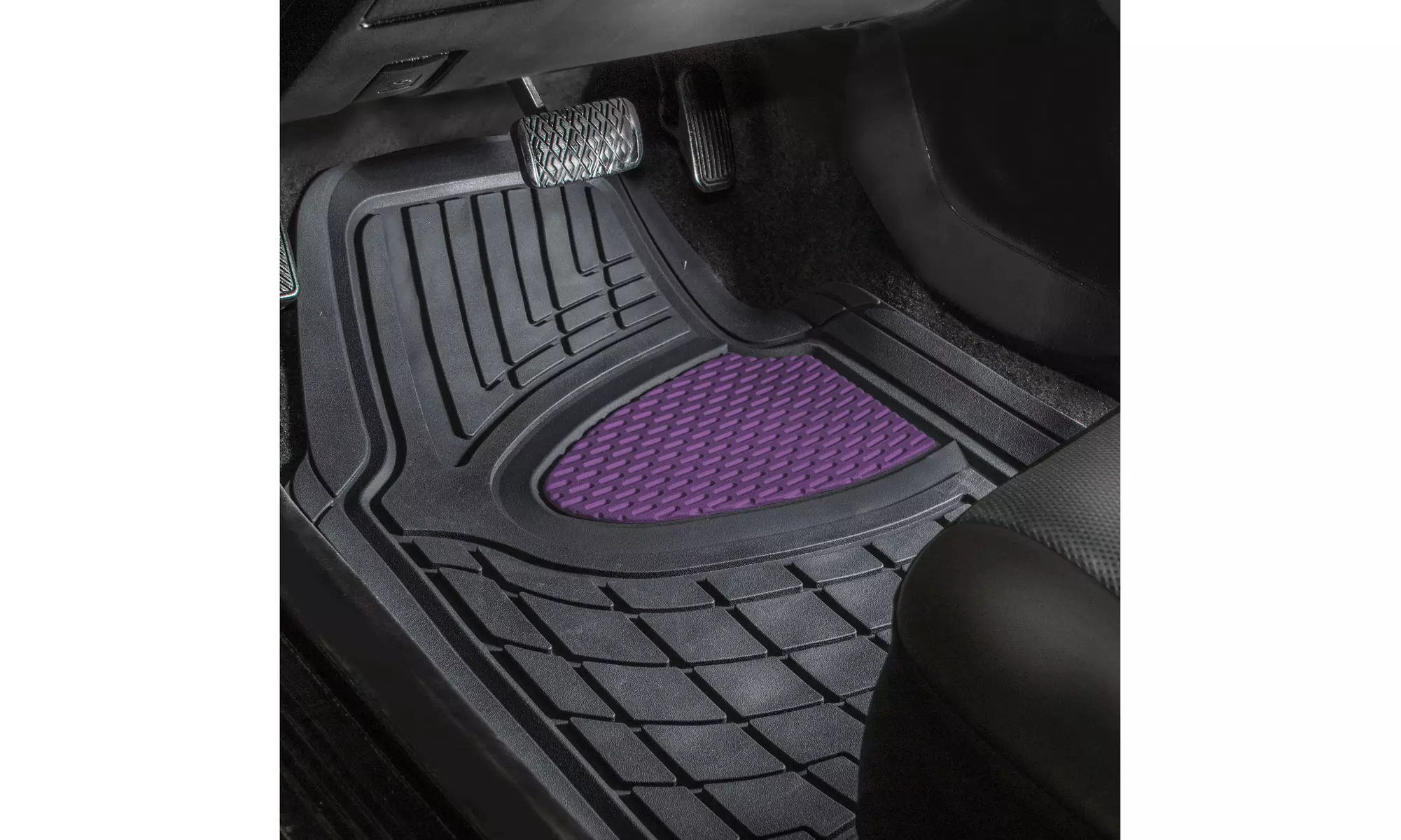 Premium Tall Channel Trimmable Non-Slip Rubber Floor Mats (4 Piece Set) F11311-G - Primary Image