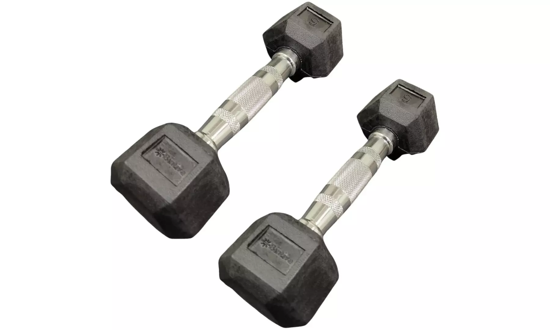 Rubber Coated Hexagon Dumbbells - Set of 2  - Primary Image