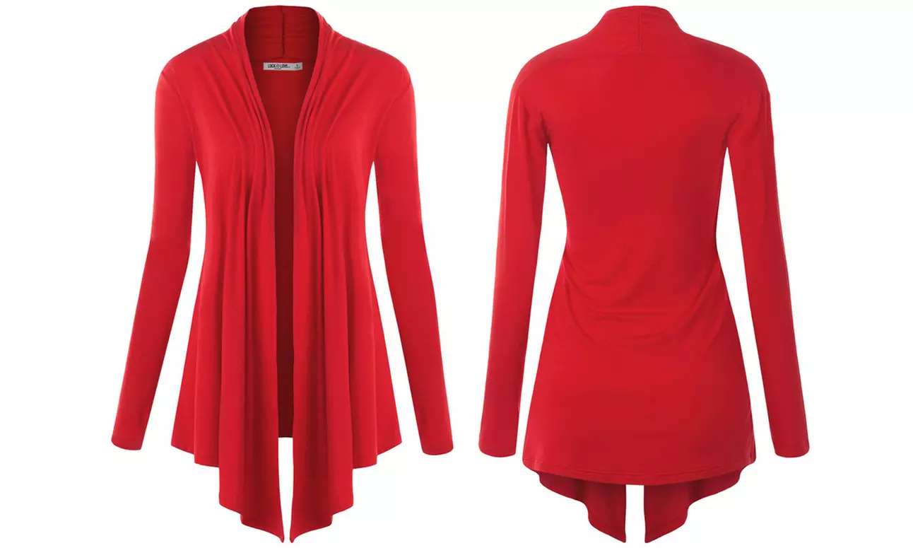 Open Front Cardigan S-3X by Made By Johnny Plus Size Sweater  