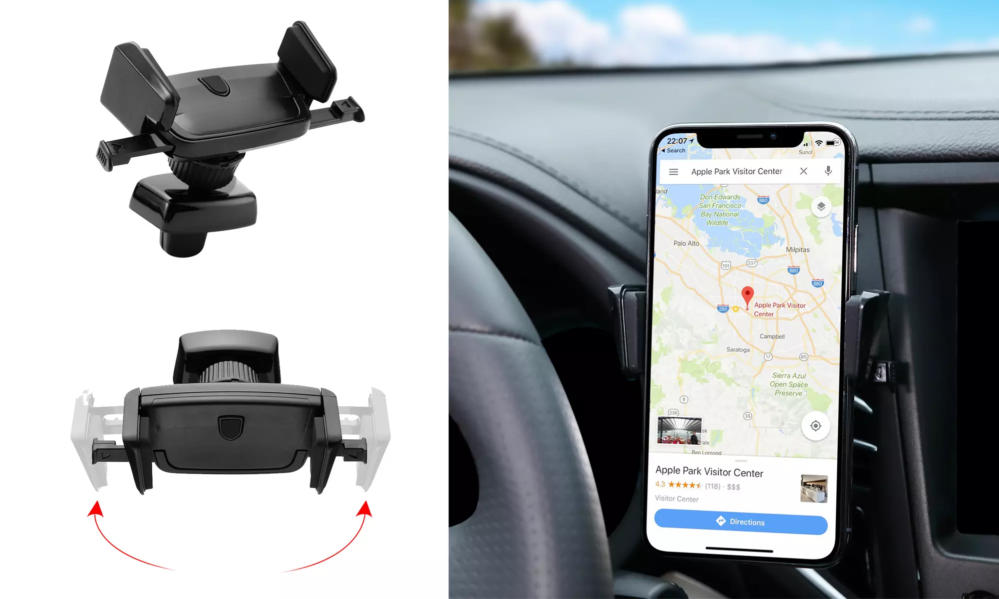 Automatic Air Vent Universal Car Mount Phone Holder for Smartphones - Second Medium
