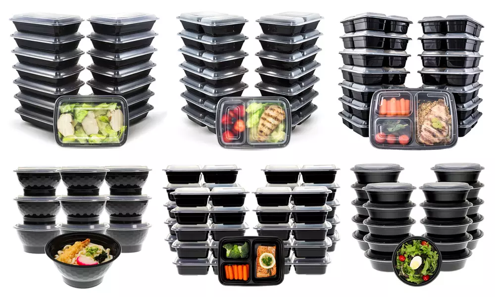 Meal Prep Food Storage Containers (20, 30, 40, 42, 48, 72, 80, 300-Piece Set) - Primary Image
