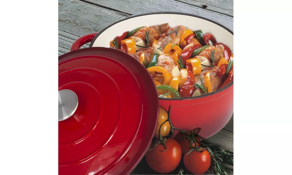 Enameled 5- and 3-Quart Cast-Iron Dutch Ovens - Primary Image
