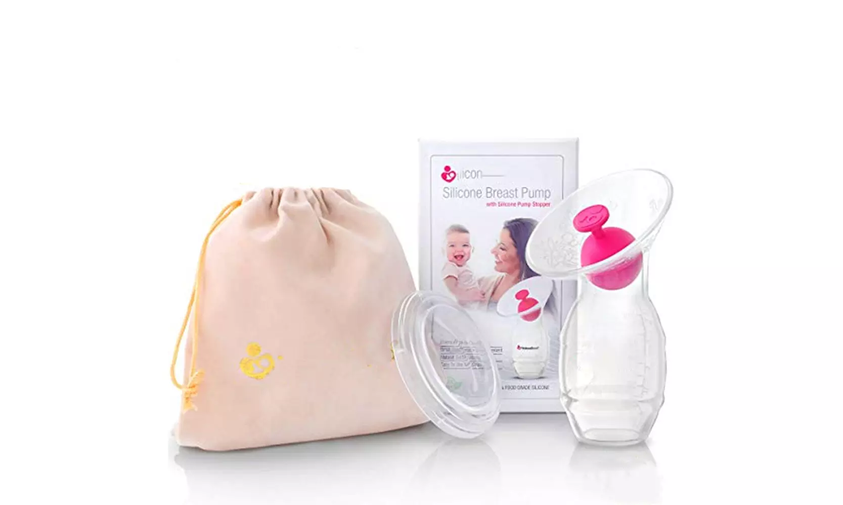  Silicone Breastfeeding Manual Breast Pump Milk Saver Suction All-in-1 Stopper - Primary Image