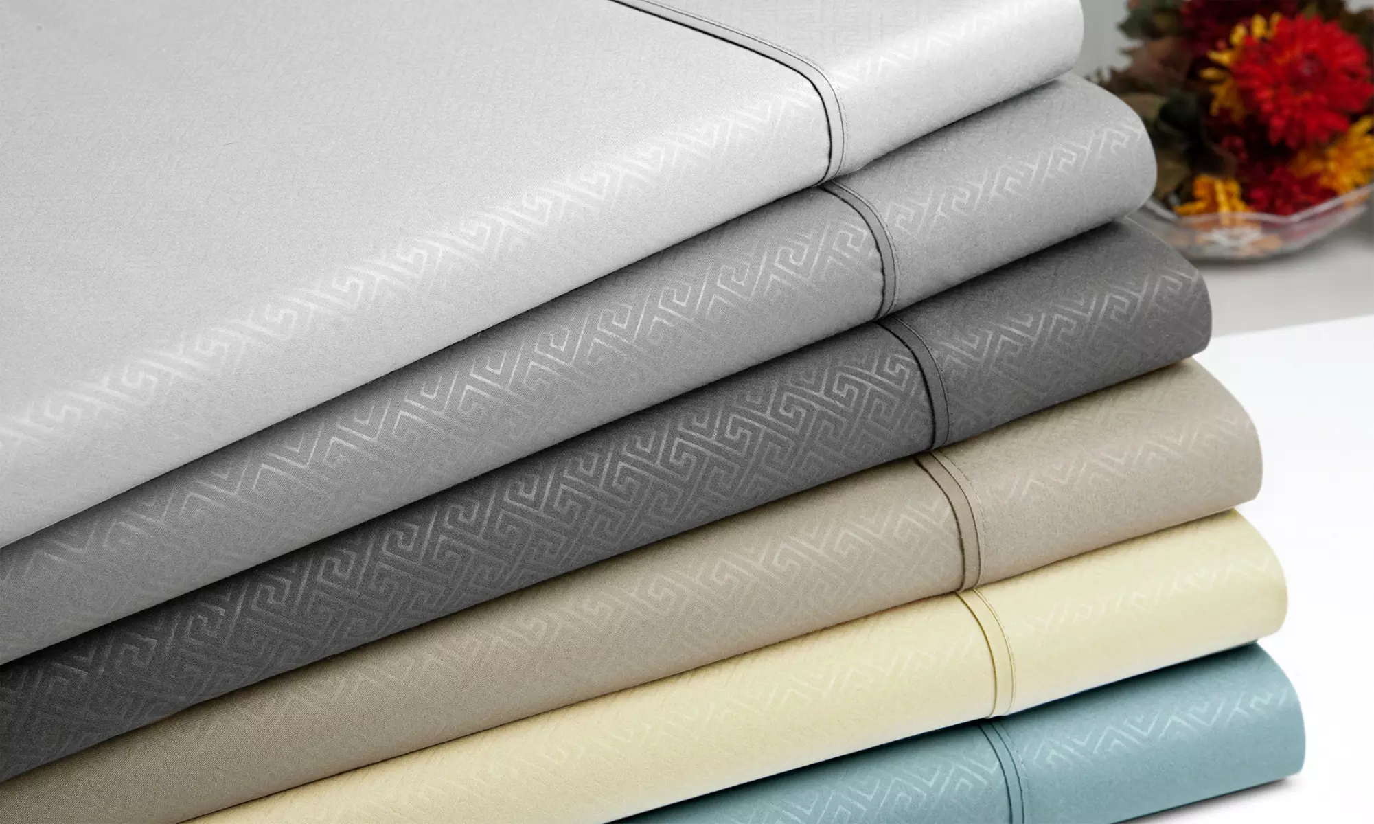 US Army 6 Piece Embossed Greek Key Sheet Set